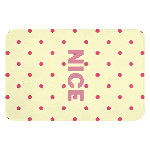 Nice - Stippen - Roze - Geel Badmat klein -3d
