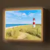 Vuurtoren - Duinen - Strand - Zee - Zomer Light Box met batterij (Wandlamp) middel -z3d_website
