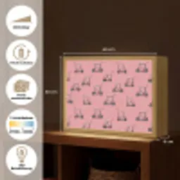 Golfkar - Retro - Roze Light Box met batterij (Wandlamp) middel 907 -USP_websiteoverzichtDE