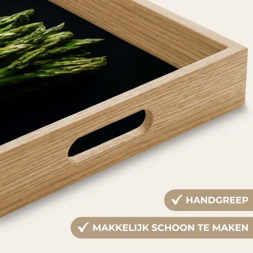 Asperges - Felgroen Dienblad Rechthoek middel -USP_HandgreepNL
