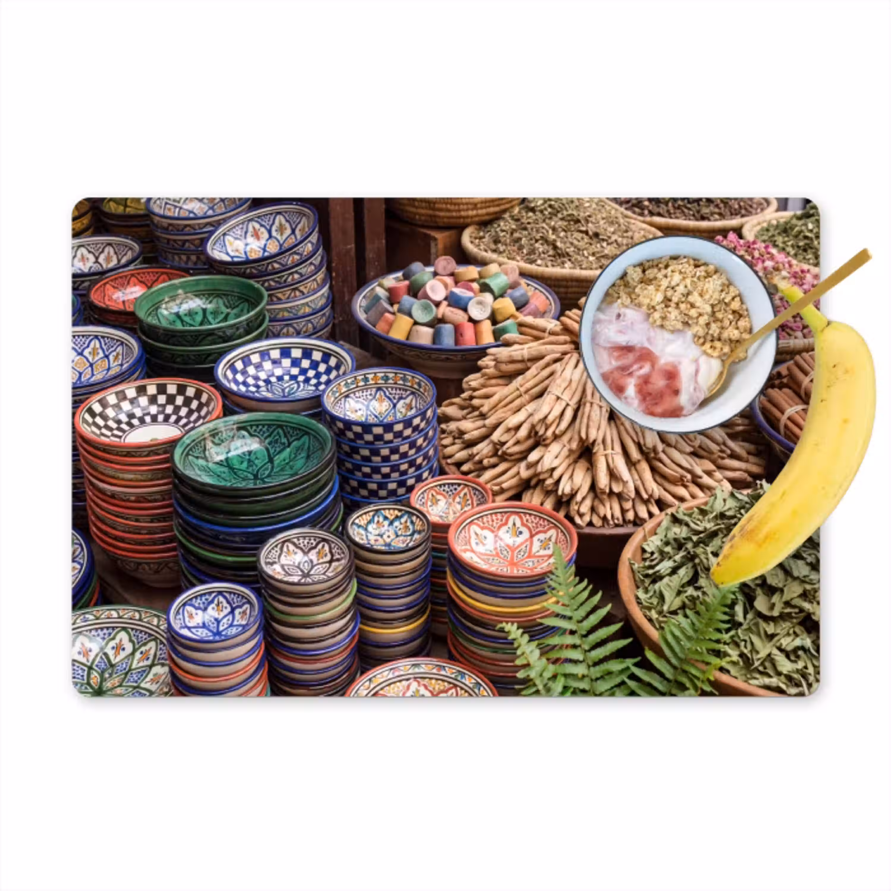 Aardewerk - Oosters - Kleurrijk Placemat vinyl groot -zzzproduct_Kitchenyeah-website