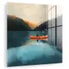 Bossen - Meer - Kano - Oranje plexiglas 5mm klein -zzzproduct_nieuw