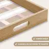 Ruitpatroon - Aardetinten - Minimalistisch Dienblad Rechthoek middel 911 -USP_HandgreepNL