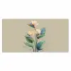 Paradijsvogelbloemen - Blauwgroene bladeren - Beige Muismat XXL klein -3d_leeg
