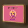 Superheld - Jongens - Rood - Paars Light Box met batterij (Wandlamp kind) middel -z3d_website