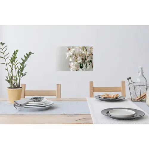 Lelies - Boekte - Wit - Meeldraden Muursticker klein -eettafel