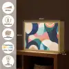 Abstract - Blauw - Roze Light Box met batterij (Wandlamp) middel -USP_websiteoverzichtNL