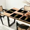 Ananas - Zwart - Goud - Luxe Placemat vinyl groot -zzsfeer4_Kitchenyeah-website