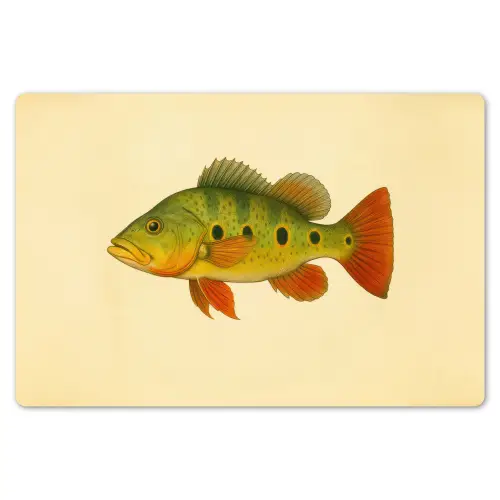 Schubben - Vis - Groen - Illustratie Placemat vinyl groot -zzsfeer1_Kitchenyeah-website