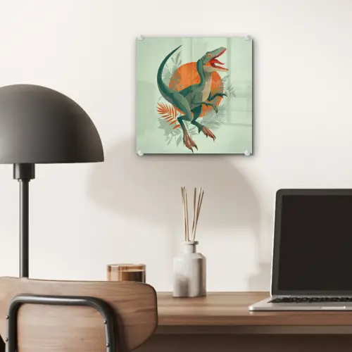 Dino - Bladeren - Grafisch - Groen plexiglas 5mm klein -sfeer6