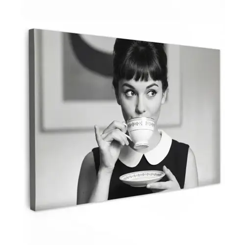 Portret - Thee - Vrouw canvas 2cm klein -z3d