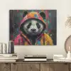 Graffiti - Panda - Jas - Kleurrijk PET vilt klein -sfeer1