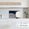 Donkerblauw - Abstract - Lijnen keuken achterwand spatscherm klein -sfeer4_FR