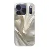 Stof - Plooien - Goud Telefoonhoesje iPhone 17 Pro klein -3d