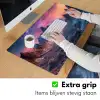 bergen-sterren-kleurrijk-neon Muismat XXL klein -sfeer3