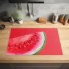 Watermeloen - Rood - Zomers Inductie beschermer vinyl 3mm klein -sfeer5