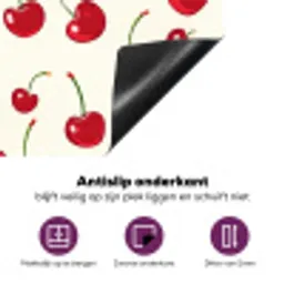 Kersen - Minimalistisch - Rood Inductie beschermer vinyl 3mm klein 276 -zzzzzzz-cc-onderkant