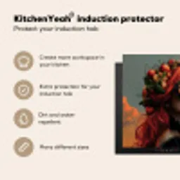 Vrouw - Kroon - Tomaat - Bascilicum - Zonnebril Inductie beschermer vinyl 3mm middel -vsfeer2_ENG