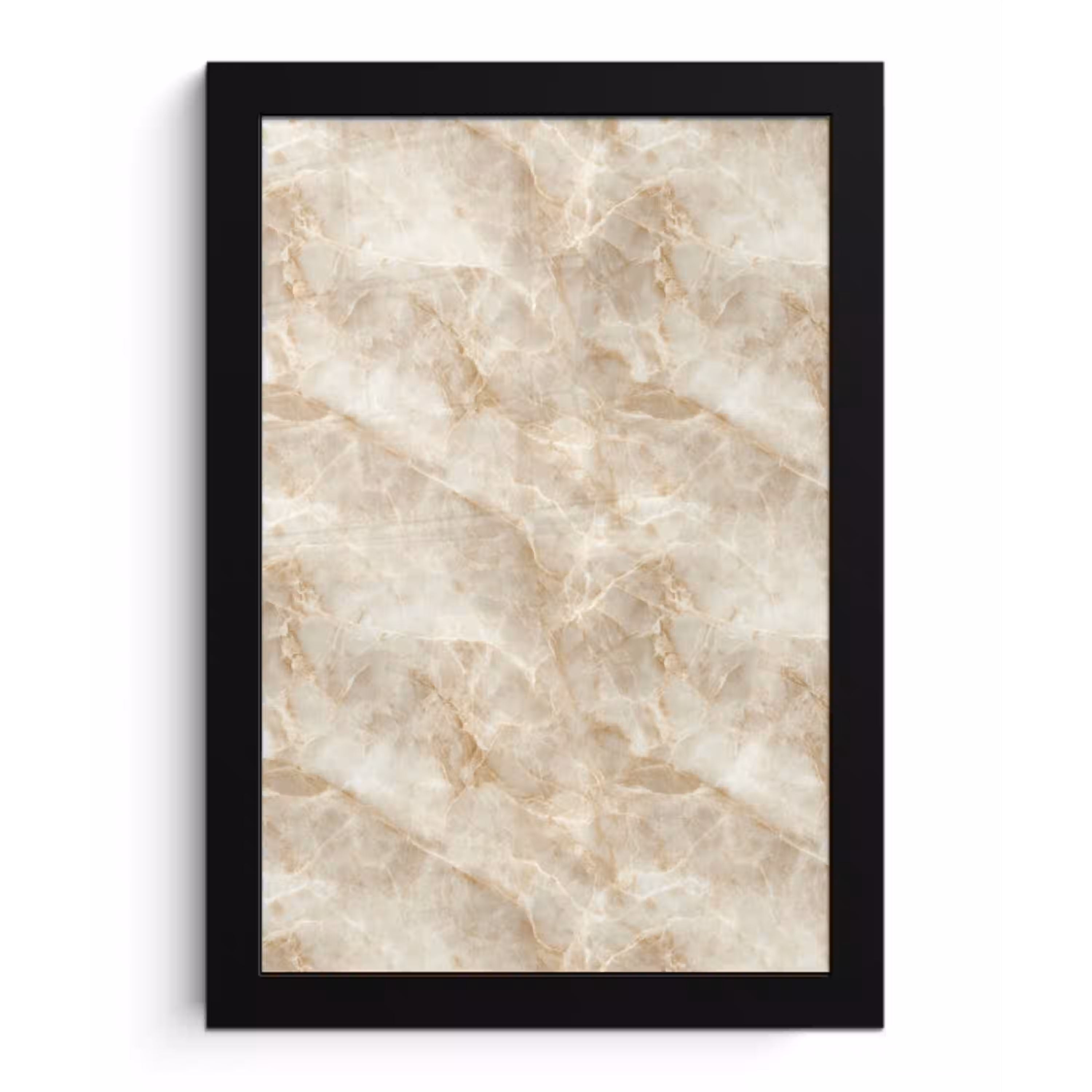 Lichtbeige - Onyx - Subtiel fotolijst zwart zonder passe partout klein 224 -3d