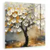 Boom - Bloemen - Goud - Beige plexiglas 5mm klein -zzzproduct_nieuw