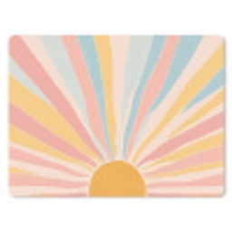 Illustratie - Zon - Pastelkleuren muismat rubber klein -3d