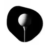 Golfbal - Minimalistisch - Wit Wandcirkel Organisch Aluminium middel -3d