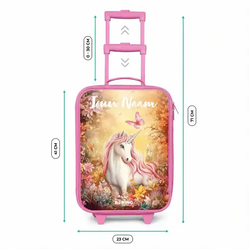 Eenhoorn - Vlinder - Roze - Manen Kinderkoffer - Roze klein -productfoto_formaten