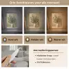 Vaas - Olijftakken - Bladeren - Beige Light Box met kabel (Tafellamp) klein -USP_lichtkleurNL