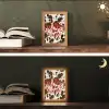 Koeienprint - Limited edition - Rood Light Box met kabel (Tafellamp) klein -sfeer3