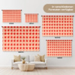 Patroon - Sterren - Rood Wandkleed katoen klein 269 -tsfeer8_DE