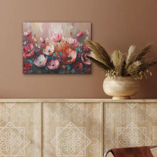 Klaprozen - Roze - Bloemen - Botanisch - Kunst PET vilt klein -sfeer4