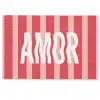 Amor - Strepen - Rood - Roze Deurmat klein -zkaufland3d