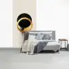 Abstract ontwerp - Zwarte cirkel - Verfvlekken fotobehang vinyl groot -slaapkamer