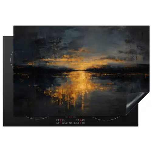 Gouden Reflectie op Water Inductie beschermer vinyl 3mm klein -3d