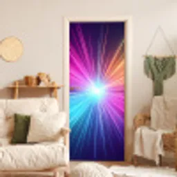 Abstract - Light - Burst - Modern - Colorful deurposter klein -sfeer2