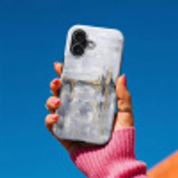 Abstract - Structuur - Goud - Grijs - Modern Toughcase MagSafe Apple iPhone 17 klein -Sfeer1V