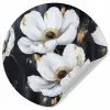 Bloemen - Wit - Abstract Wandcirkel behangsticker klein -3d