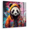 Panda - Jas - Graffiti - Oranje plexiglas 5mm klein -zzzproduct_nieuw