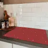 Patroon - Stippen - Rood Inductie beschermer vinyl 3mm klein 276 -sfeer3