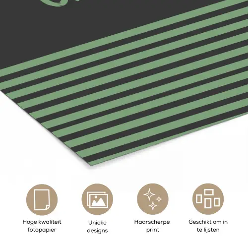 Quote - Groen - Grill - Zomer poster papier klein -closeup_NL