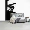 Vrouw - Zwart - Hart fotobehang vinyl groot -slaapkamer