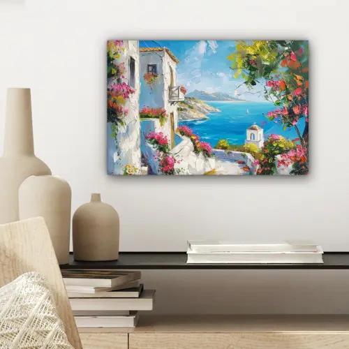 Landschap - Bloemen - Natuur - Zomer canvas 2cm klein -sfeer6