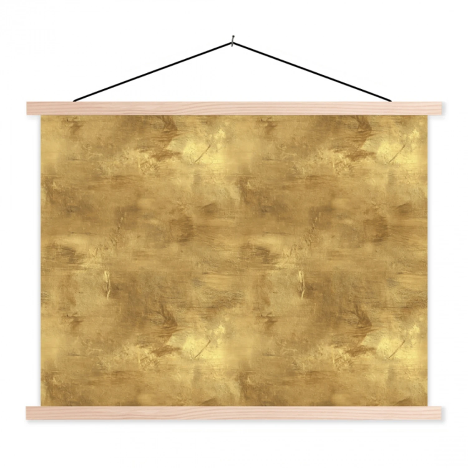 Industrieel - Textuur - Goud textielposter latten blank klein 122 -3d