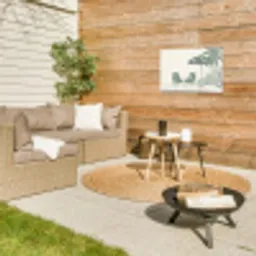 Terras - Illustratie - Groen Tuinposter op houten frame 2 cm dik klein -sfeer2