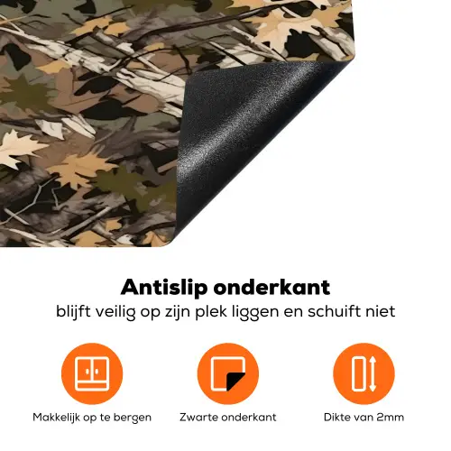 Herfst - Bladeren - Camouflage Inductie beschermer vinyl 3mm klein 276 -zzzzzzz-td-onderkant