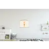Minimalistisch - Schepijs - Hoorntje - Beige textielposter latten blank klein -kinderkamer