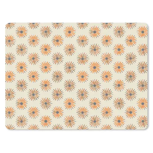 Madelief - Patroon - Oranje muismat rubber klein 262 -3d