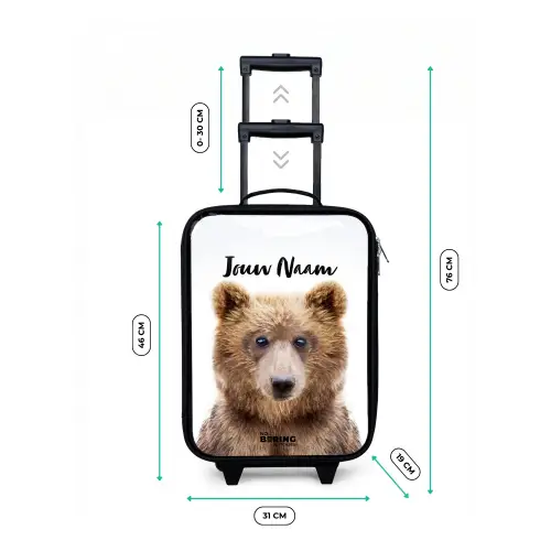Bennie Beer Kinderkoffer - Zwart klein -productfoto_formaten