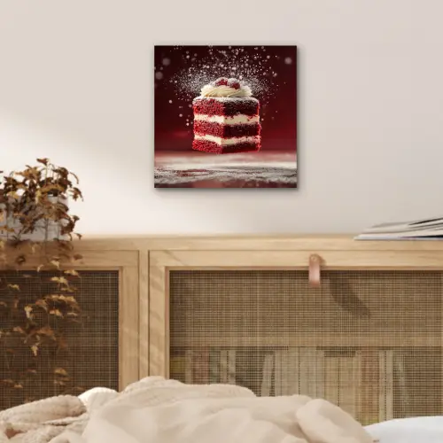 Rode - Velvet - Taart - Eten aluminium wit klein -sfeer3