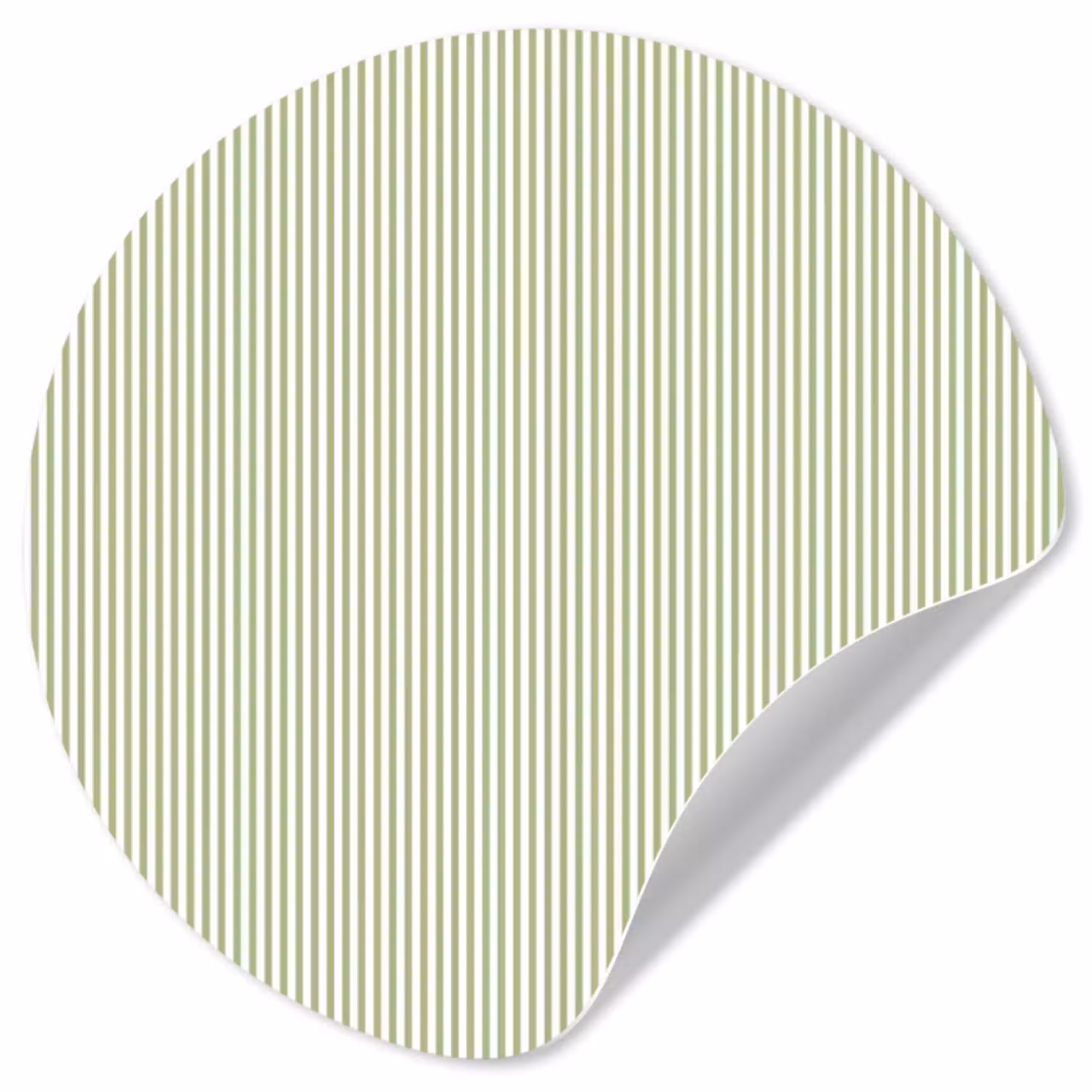 Saliegroen - Strepen - Minimalistisch - Patroon Wandcirkel behangsticker klein 186 -3d